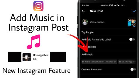 how do i add music to instagram post